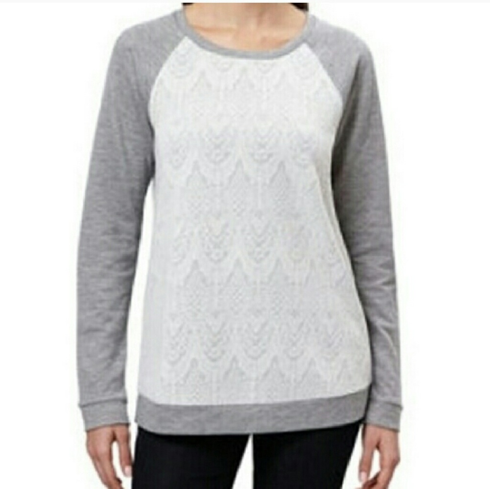 ADRIENNE VITTADINI Lace Pullover